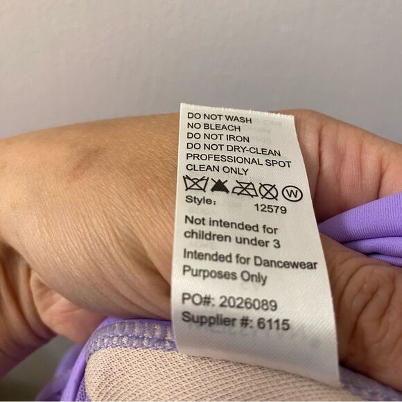 WEISSMAN Dance costume lavender purple dress Cant Help Falling In Love 12579 SA - Picture 8 of 11